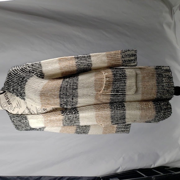 {Tribal Jeans} Sweater Cardigan Striped - Picture 3 of 10